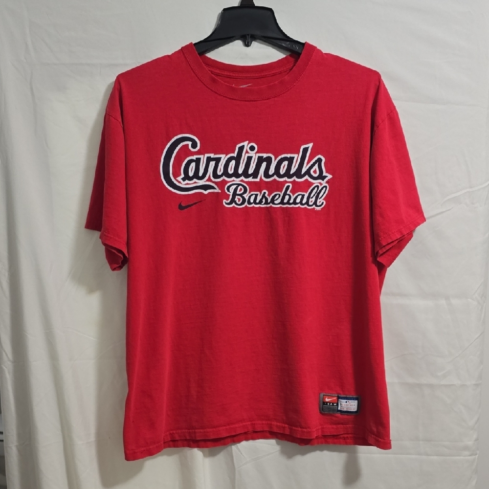Nike Mens XL Loose Fit Red Cardinals Baseball Tee - Picture 1 of 7
